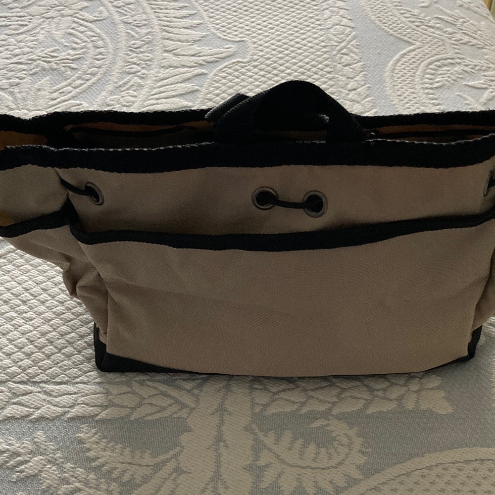 Tan and black purse insert